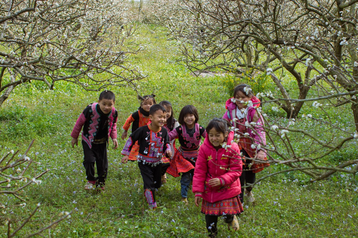 H’mong Children in Na Ka Plum Valley